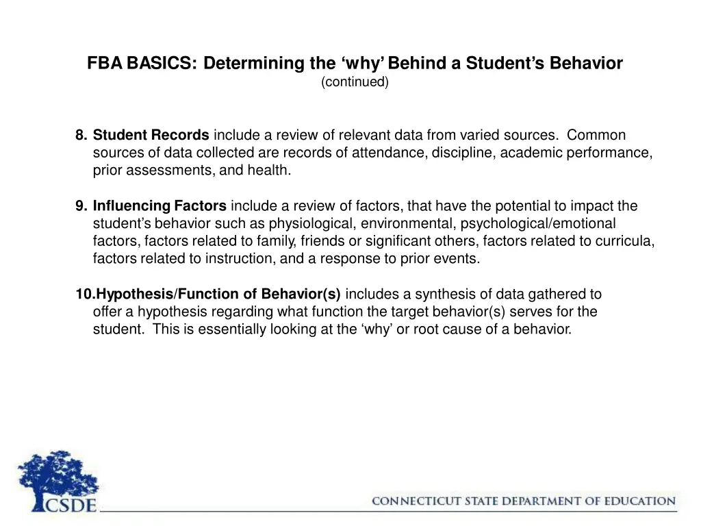 fbabasics determining the why behind a student