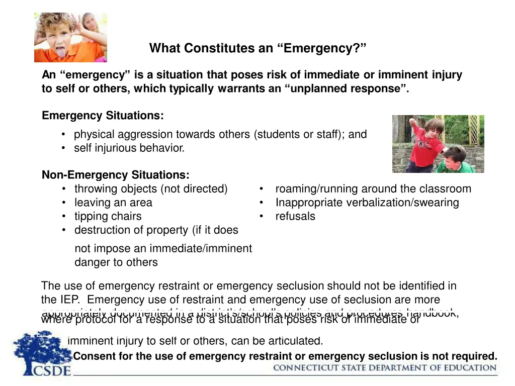 what constitutes an em ergency