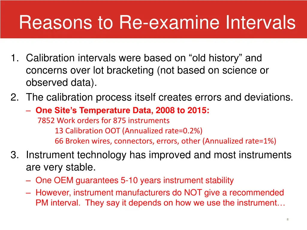 reasons to re examine intervals