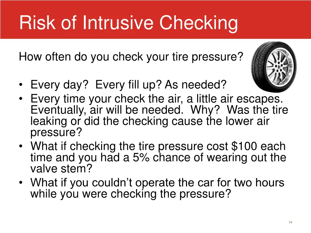 risk of intrusive checking