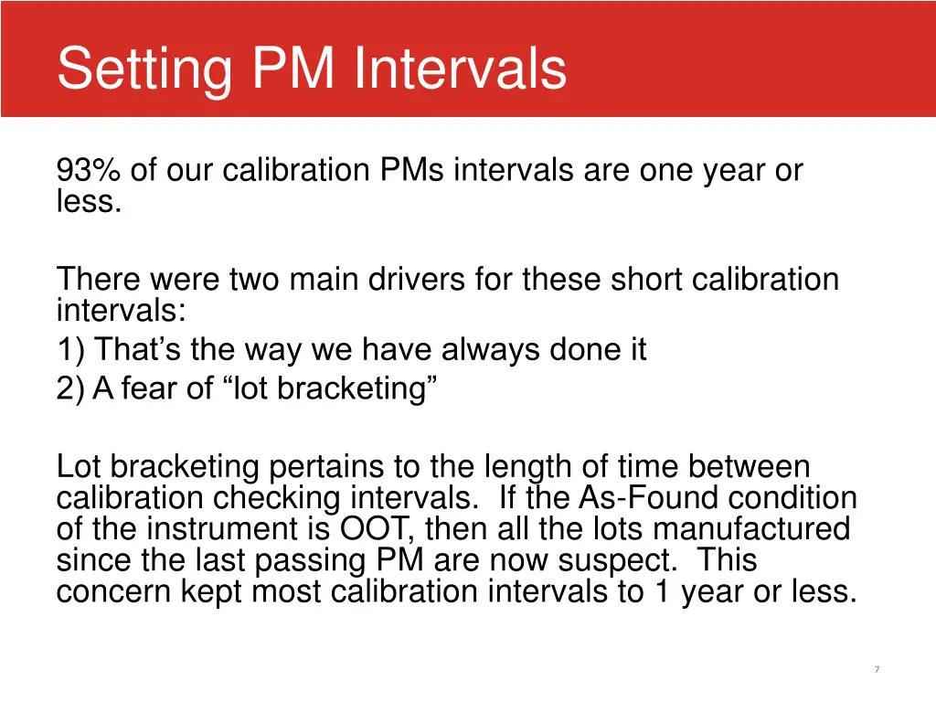 setting pm intervals