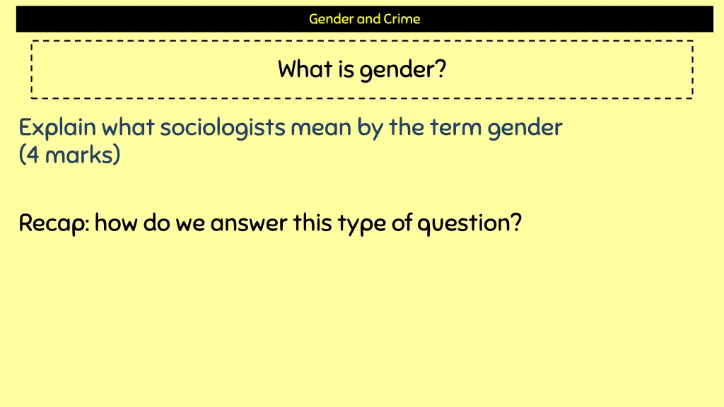 gender and crime