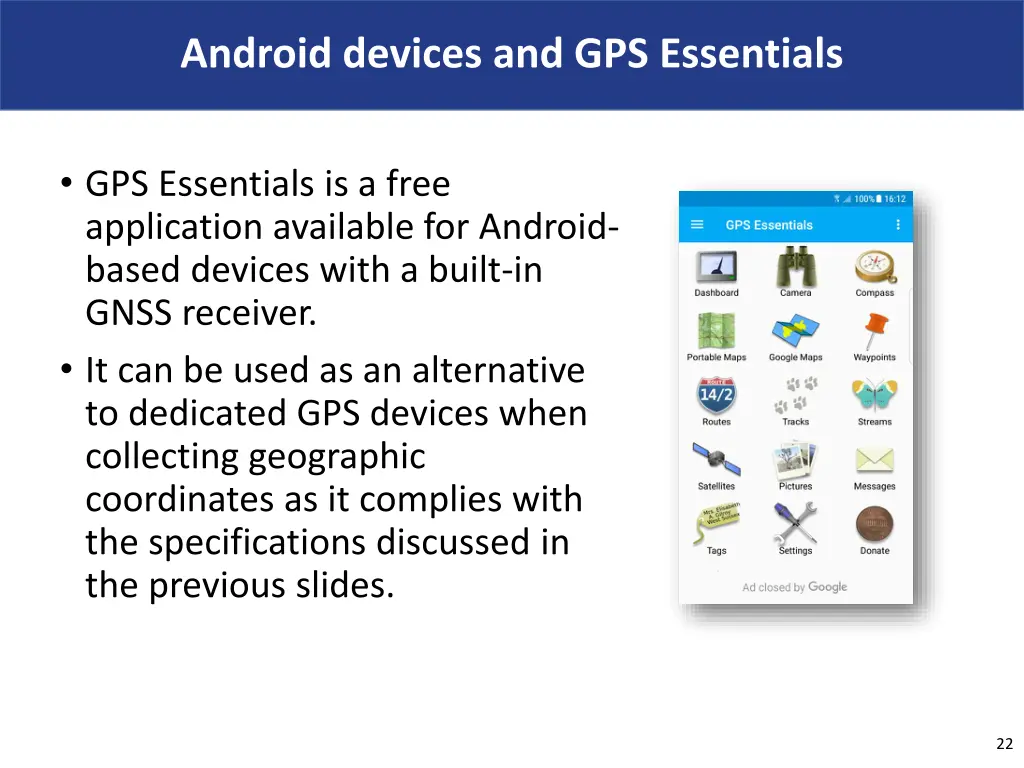 android devices and gps essentials