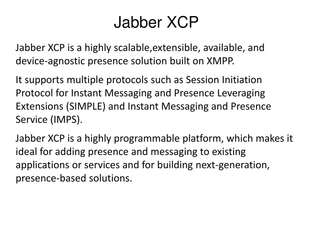 jabber xcp