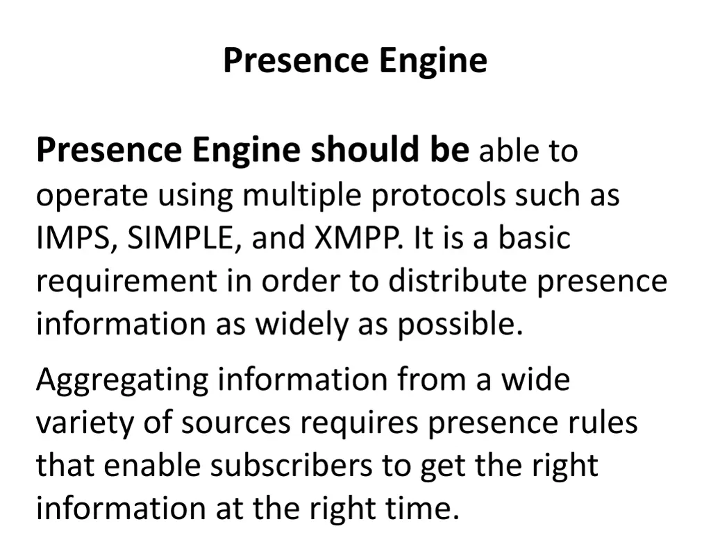 presence engine 1