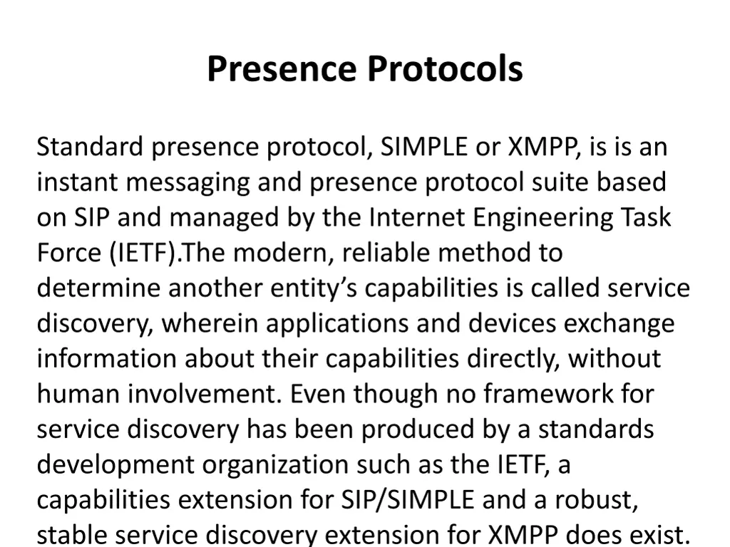 presence protocols