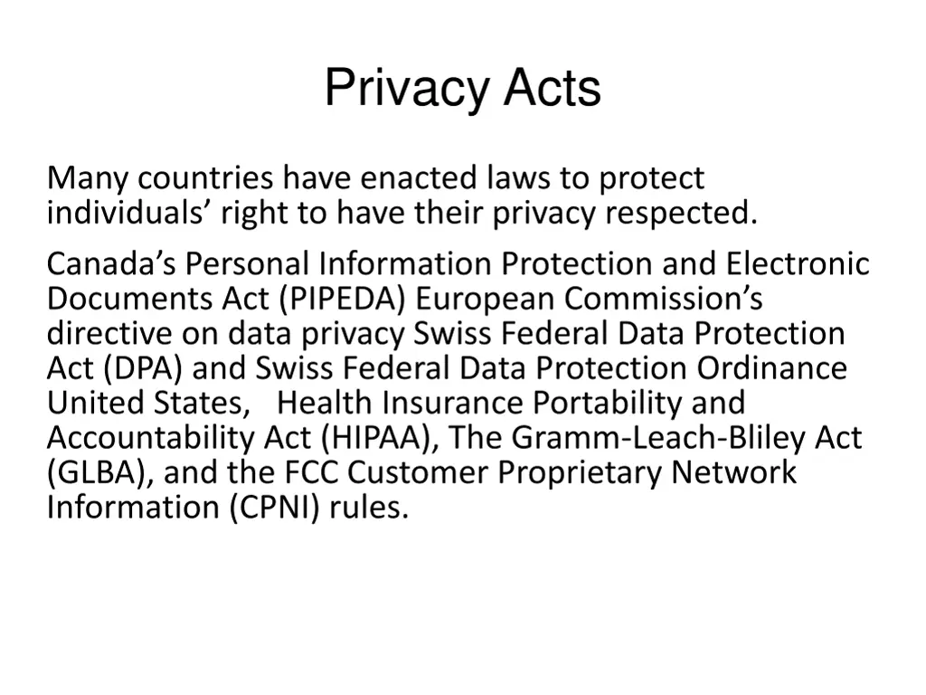 privacy acts