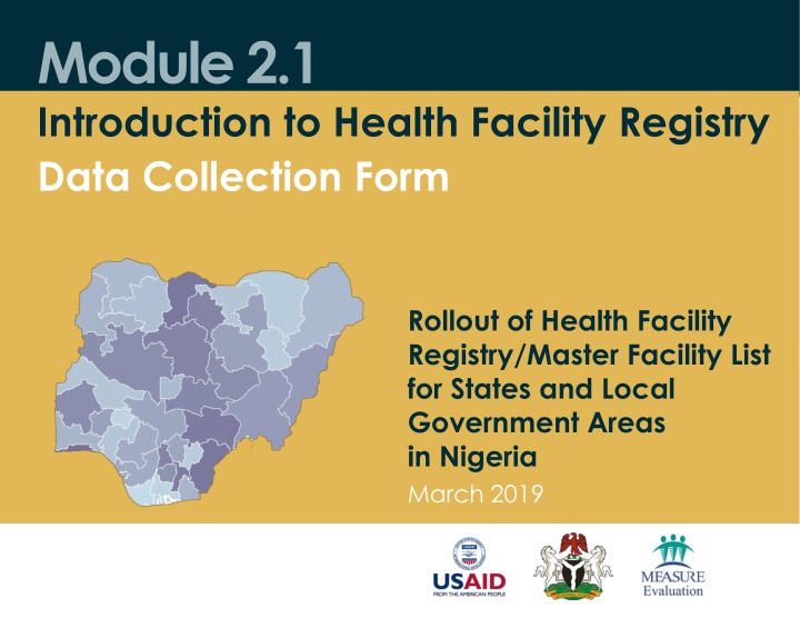 module 2 1 introduction to health facility