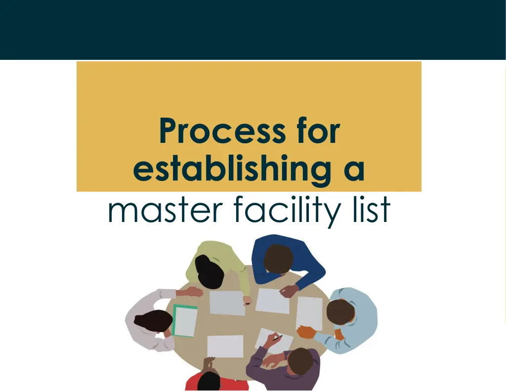 process for establishing a master facility list