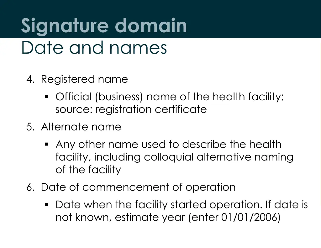 signature domain date and names