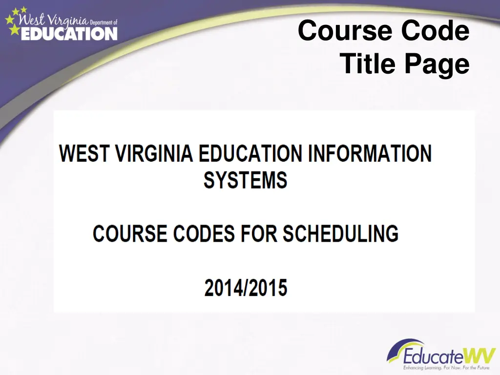 course code title page