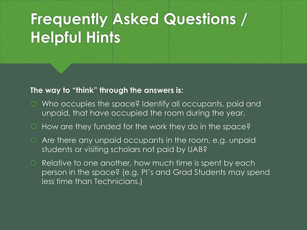 frequently asked questions helpful hints 8