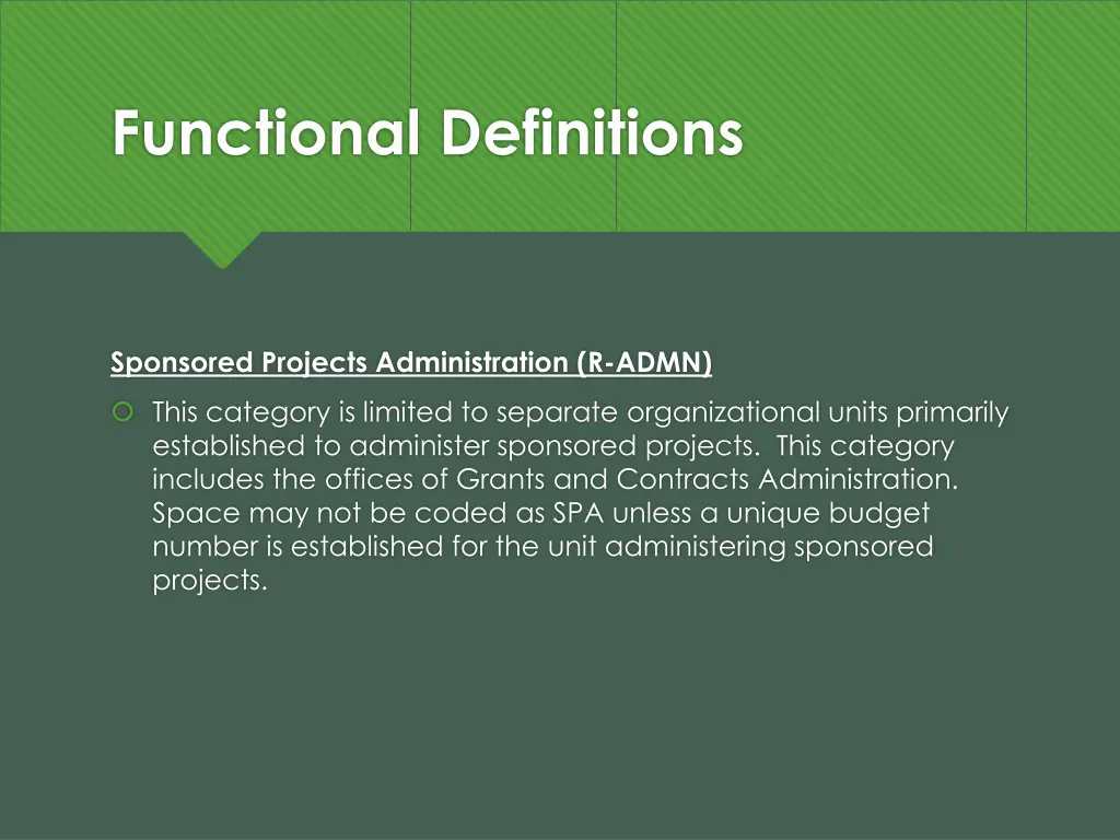 functional definitions 13