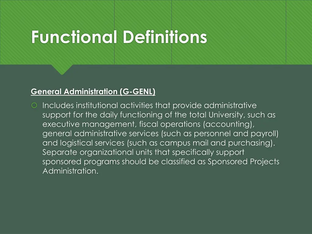 functional definitions 15