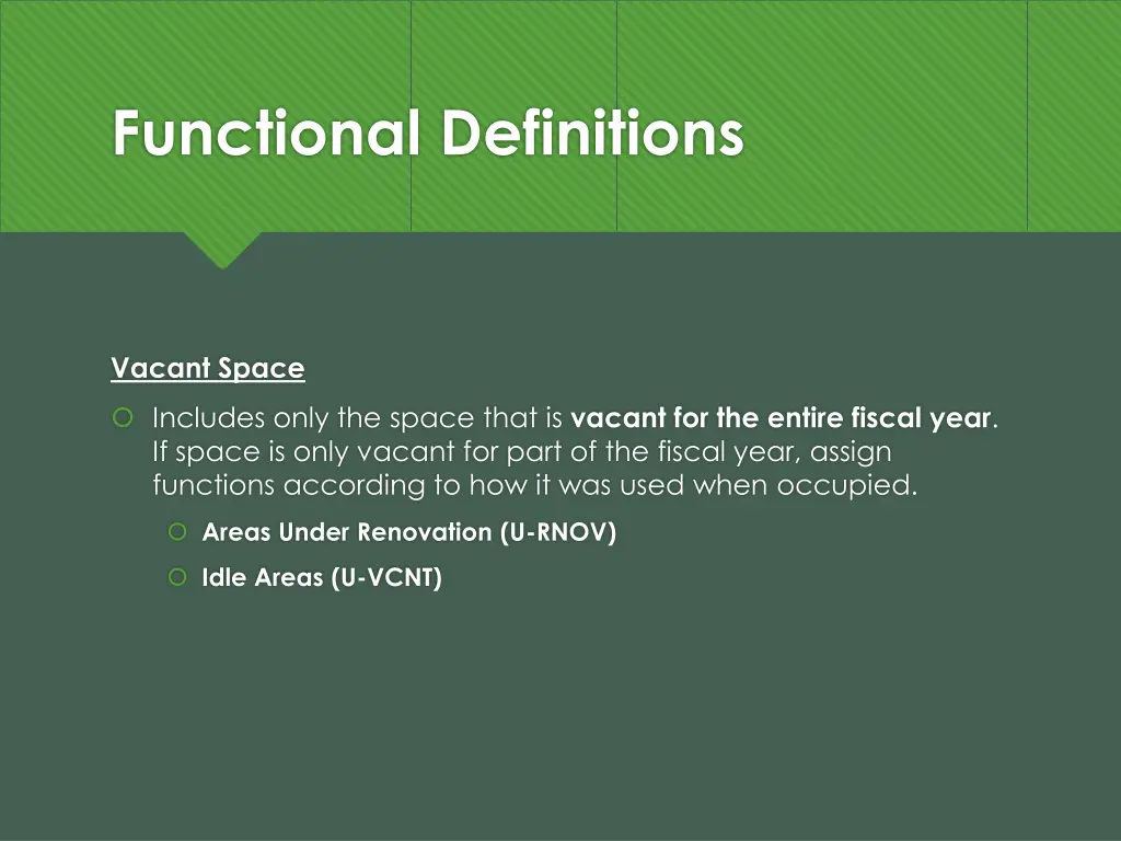 functional definitions 21