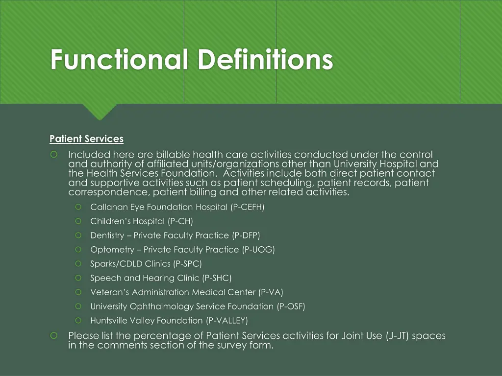 functional definitions 8