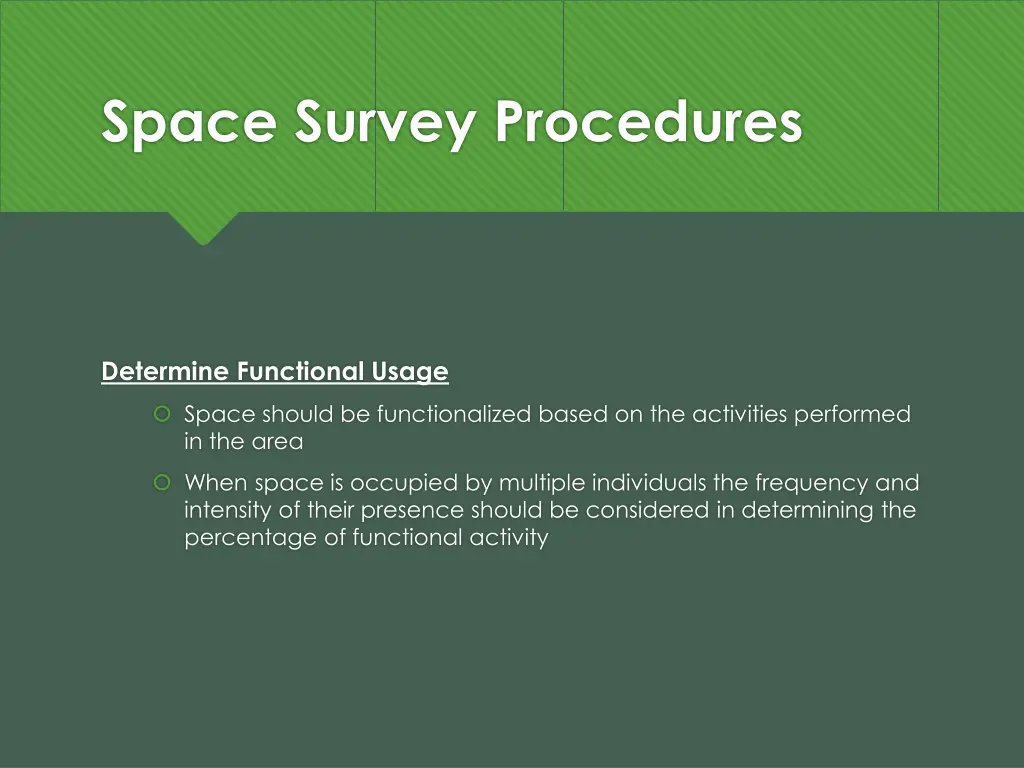 space survey procedures 5