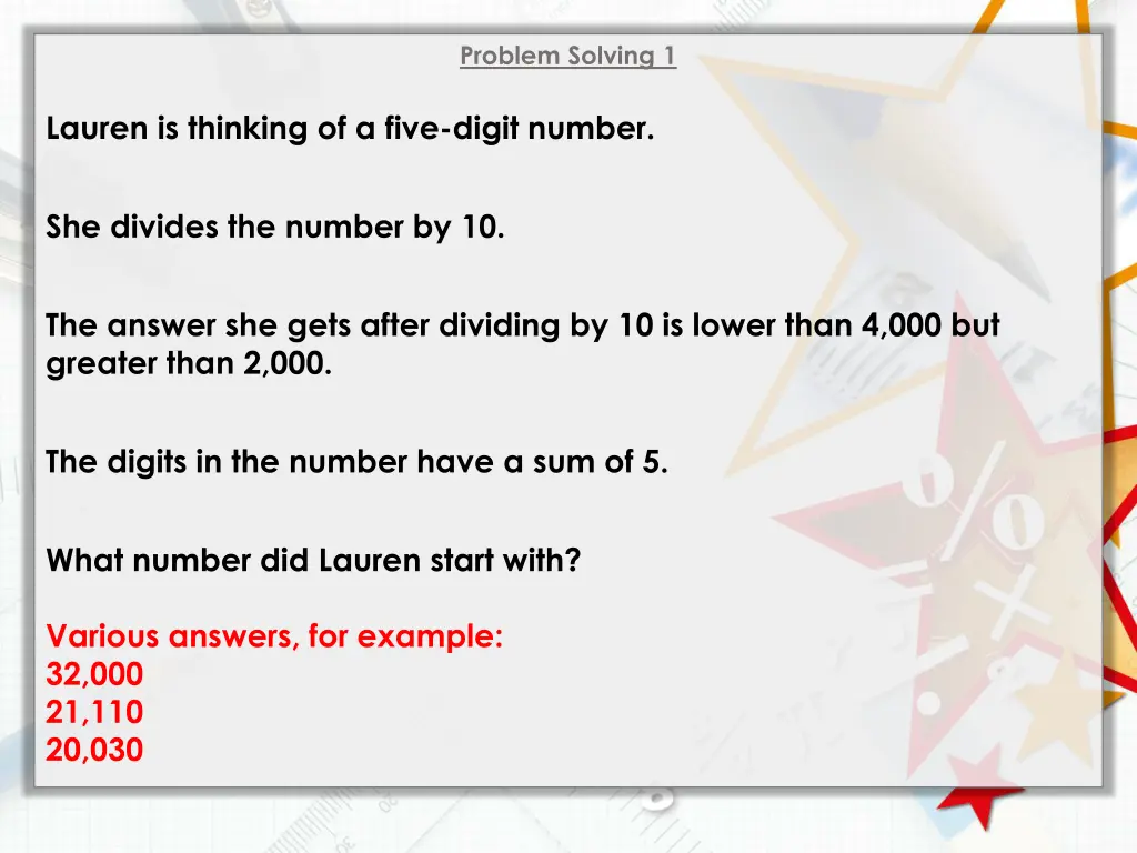 problem solving 1 1