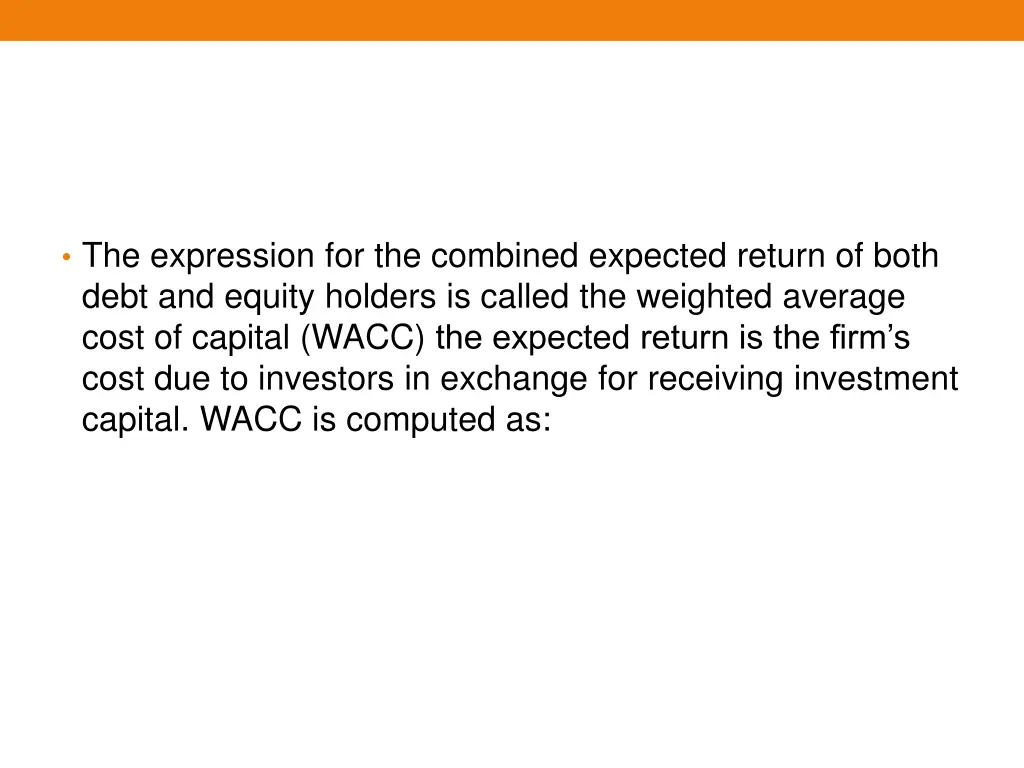 the expression for the combined expected return