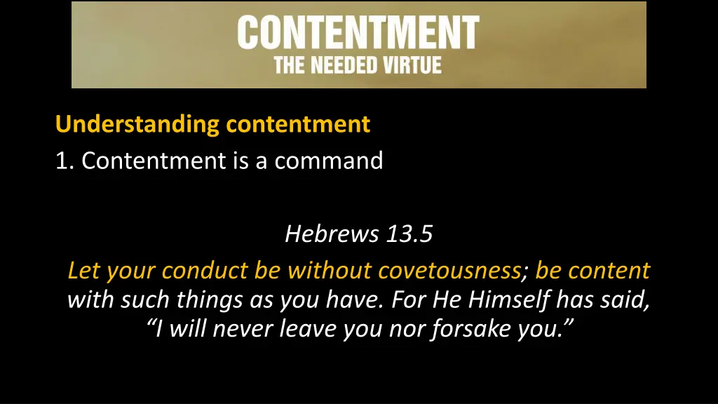 understanding contentment 1 contentment