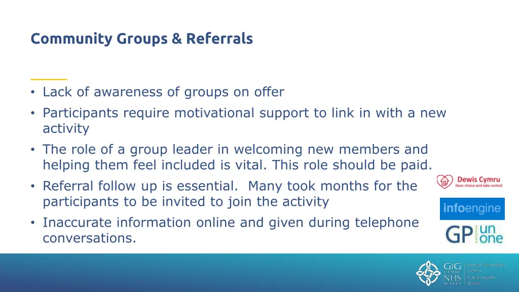 community groups referrals 1