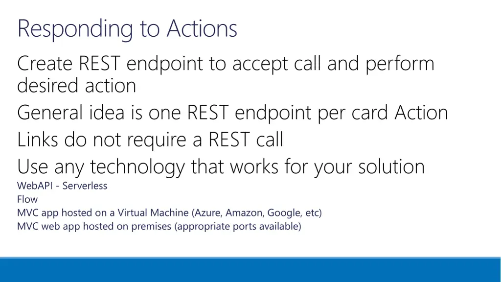 responding to actions create rest endpoint