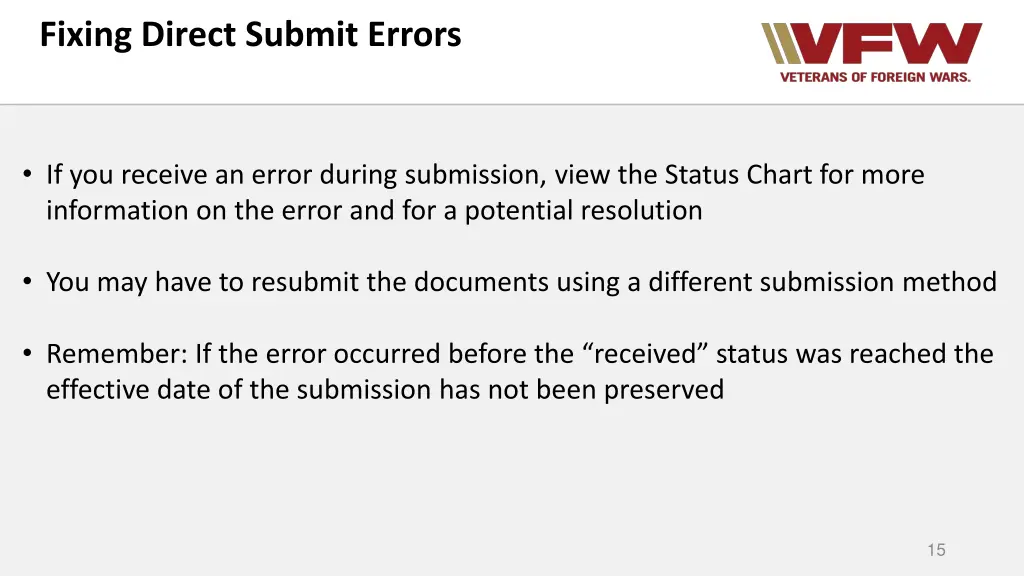 fixing direct submit errors