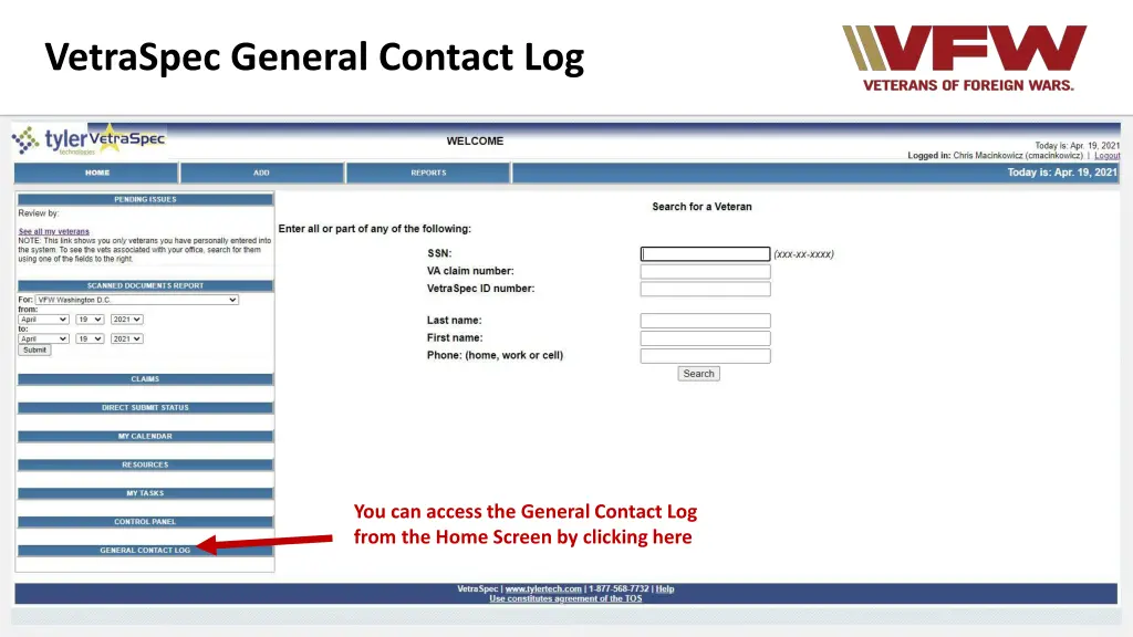 vetraspec general contact log 2