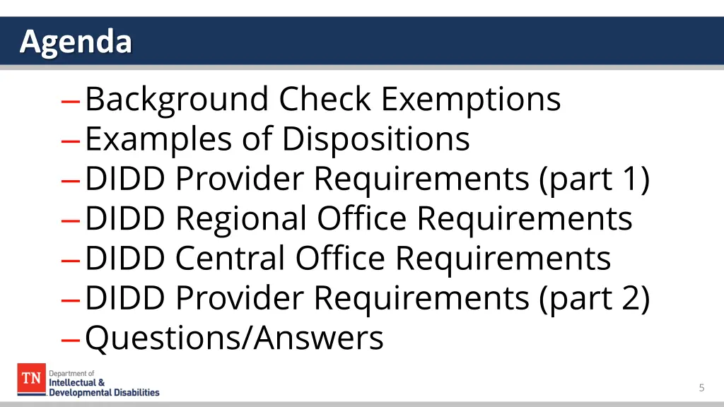 agenda background check exemptions examples