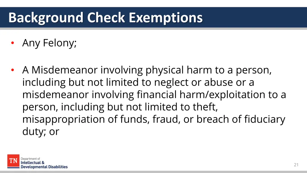 background check exemptions 2