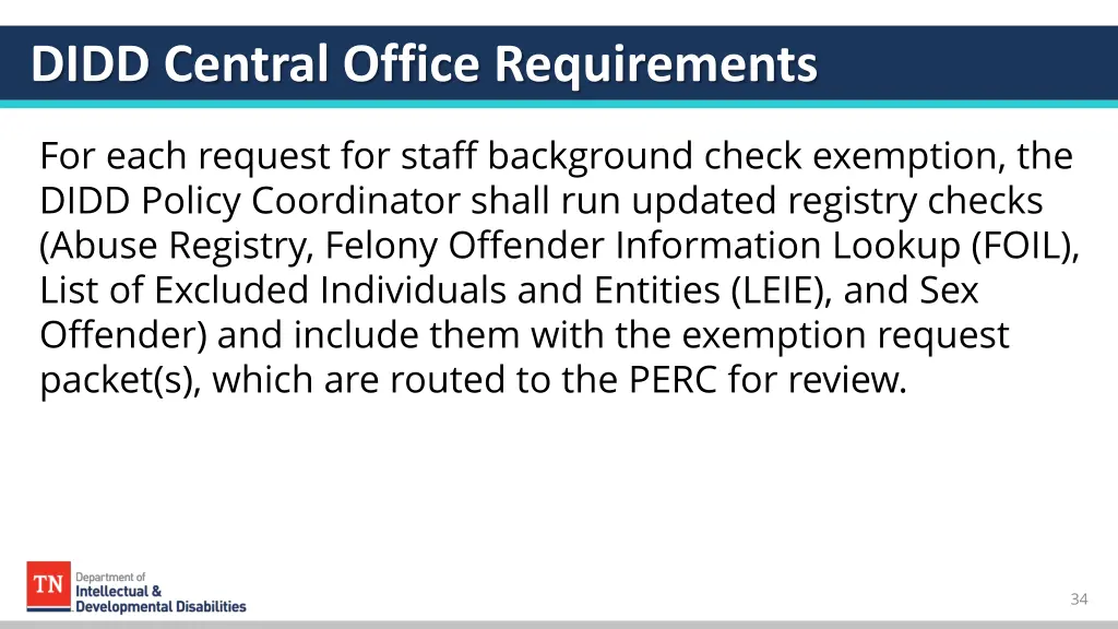 didd central office requirements 1