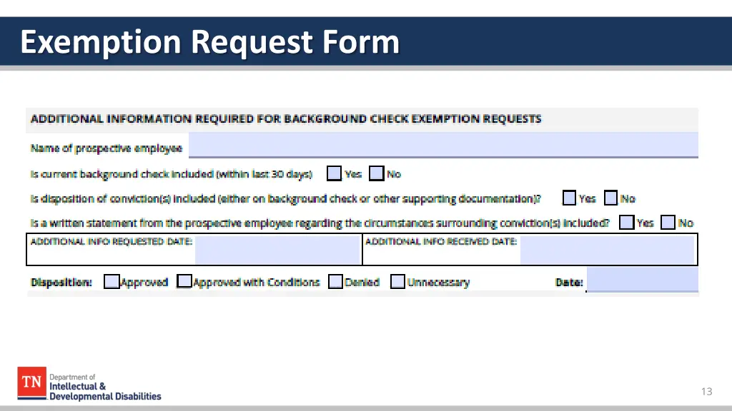 exemption request form 2