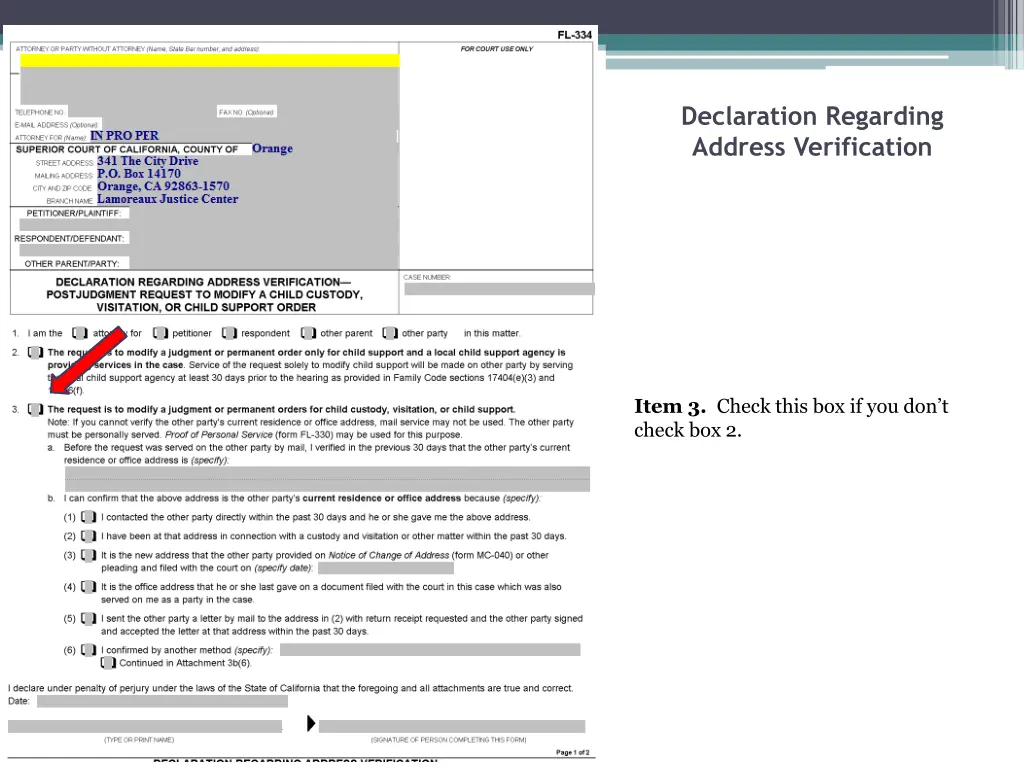 declaration regarding address verification 6