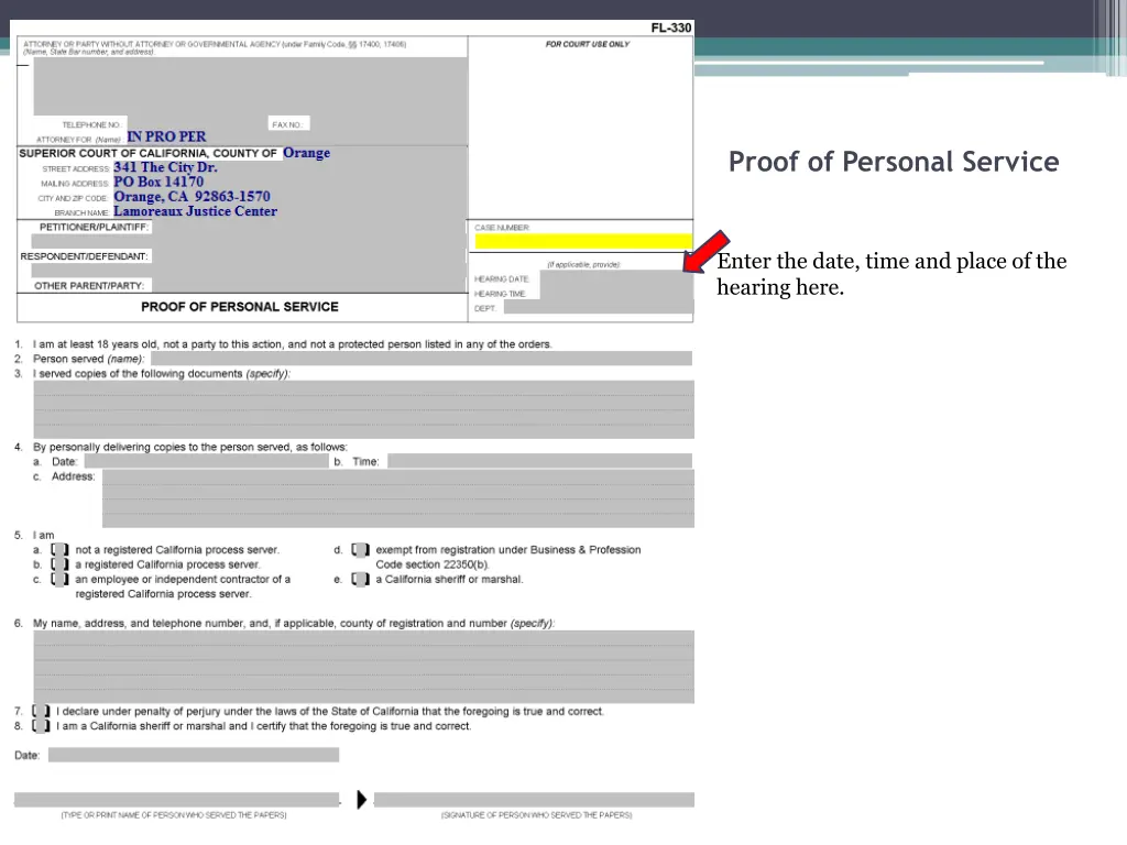 proof of personal service 2