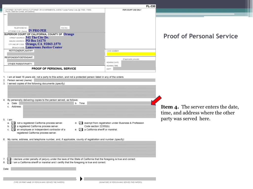 proof of personal service 5