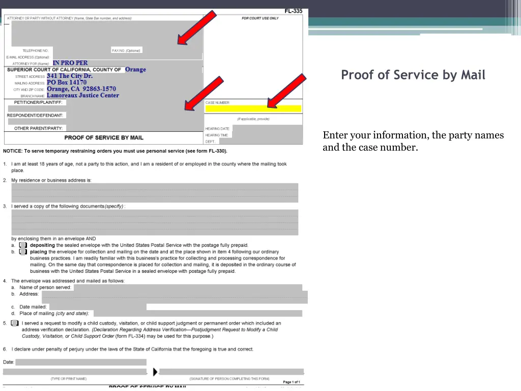 proof of service by mail 1