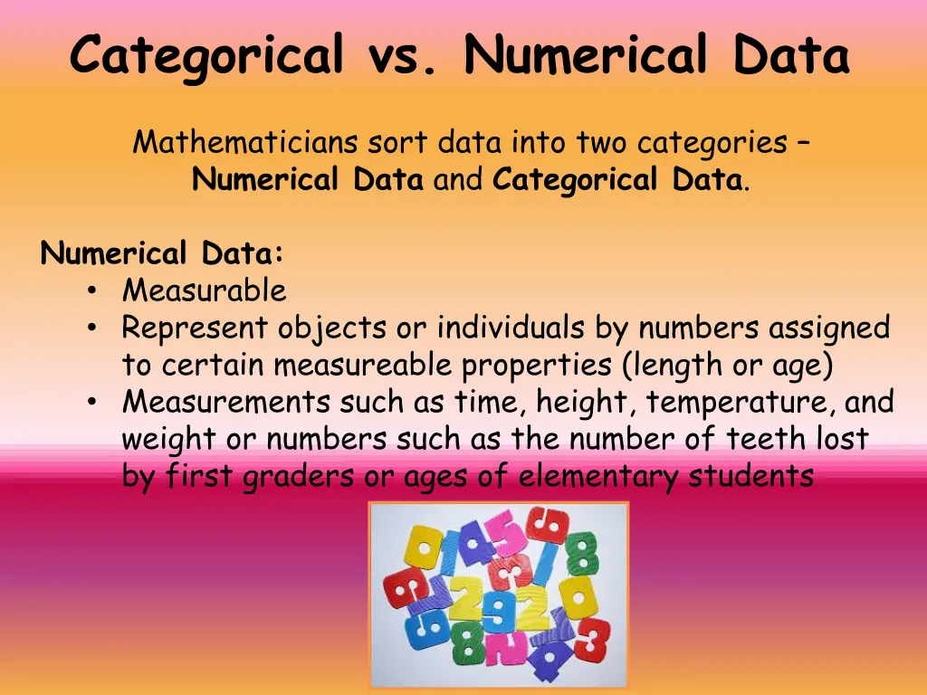 categorical vs numerical data