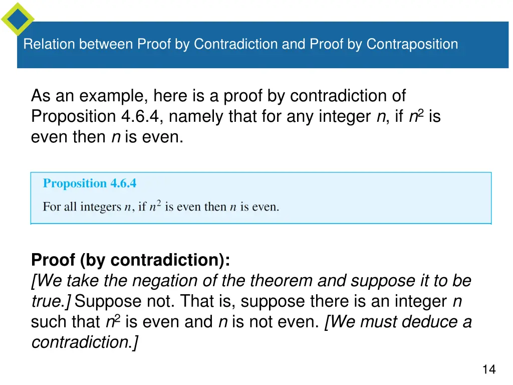 relation between proof by contradiction and proof 3