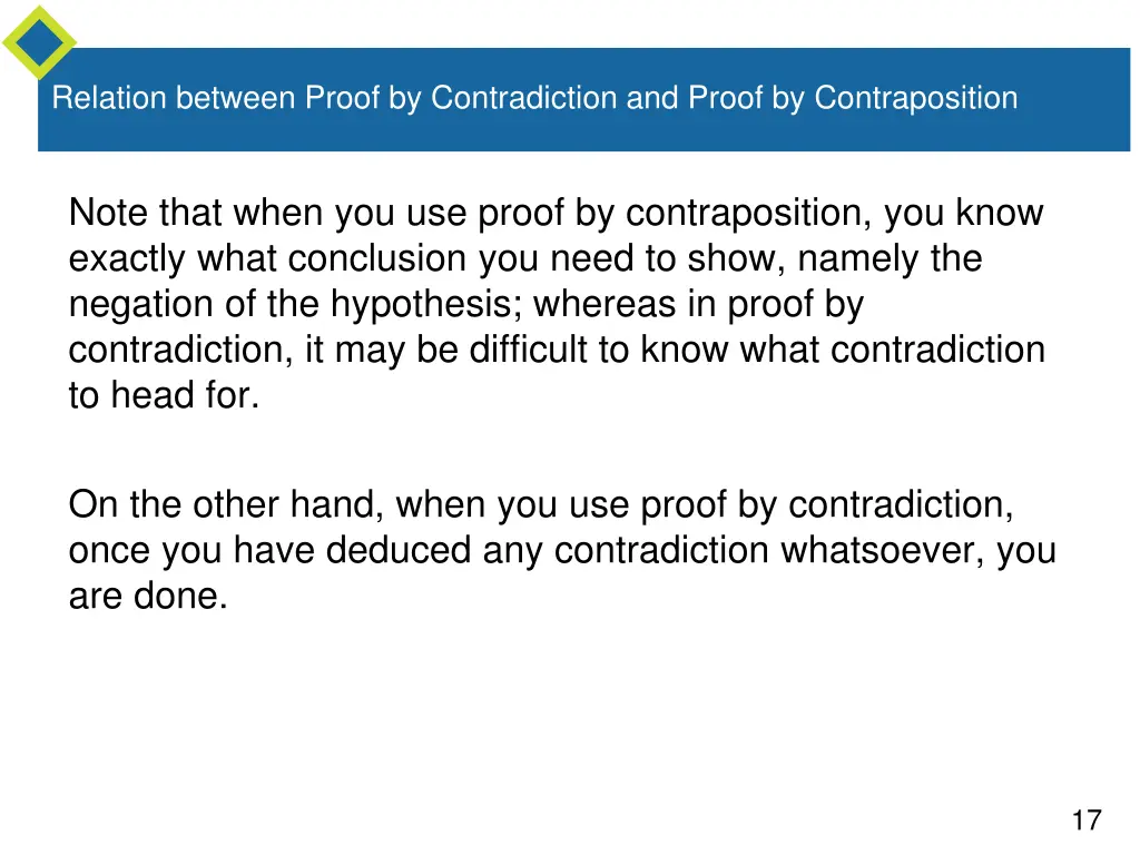 relation between proof by contradiction and proof 6