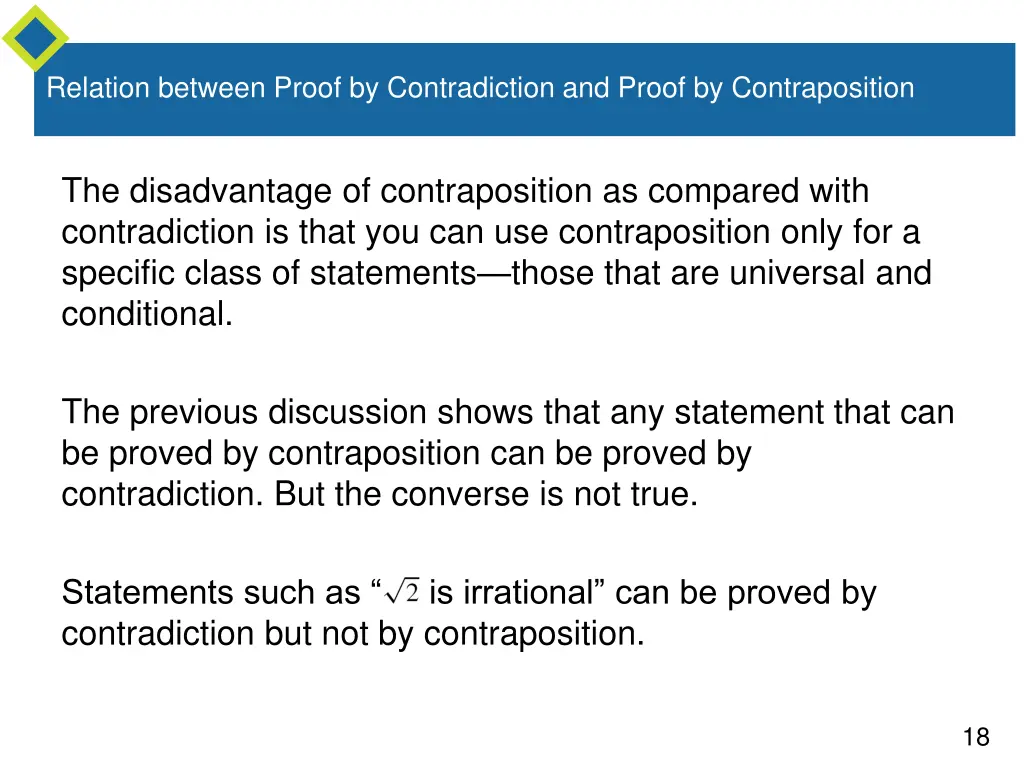 relation between proof by contradiction and proof 7