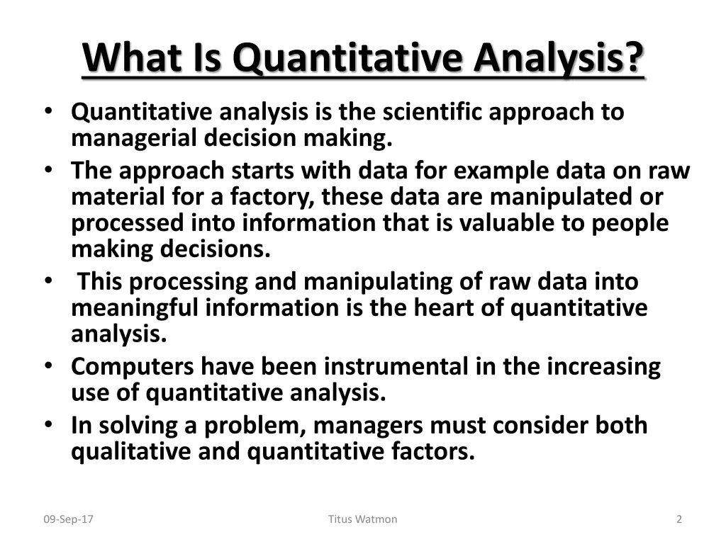 what is quantitative analysis quantitative