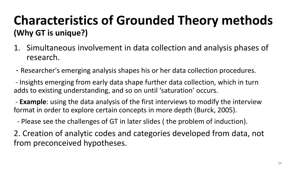 characteristics of grounded theory methods