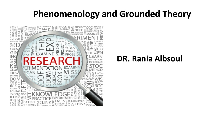 phenomenology and grounded theory