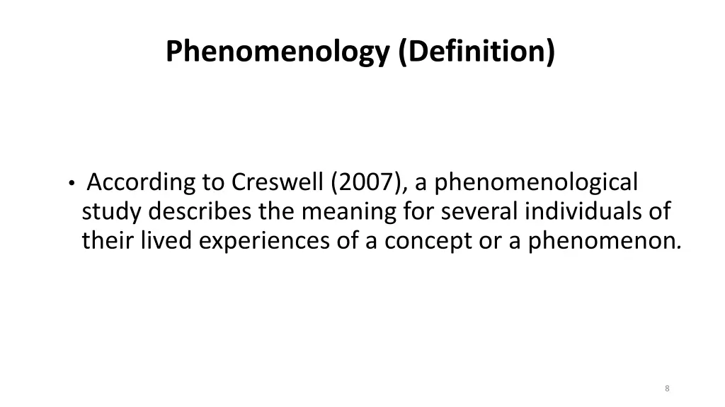 phenomenology definition