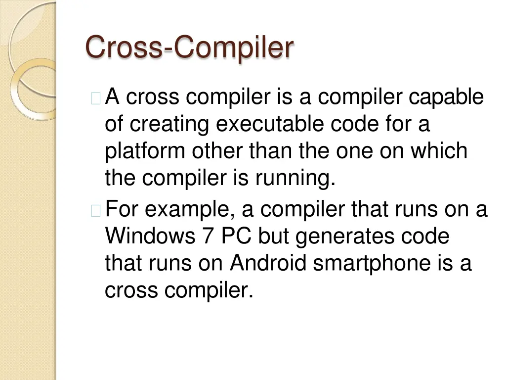 cross compiler