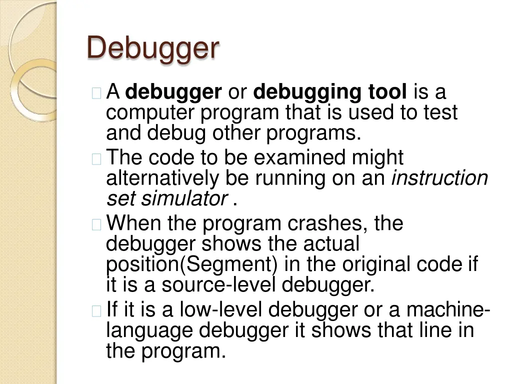 debugger