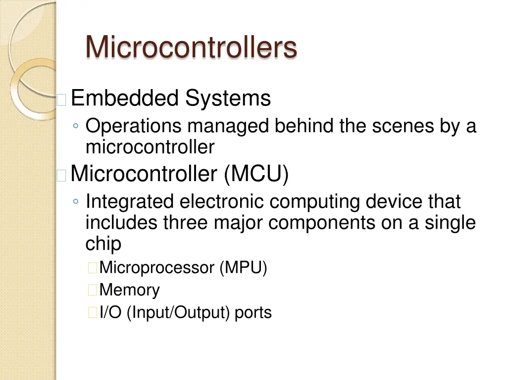 microcontrollers