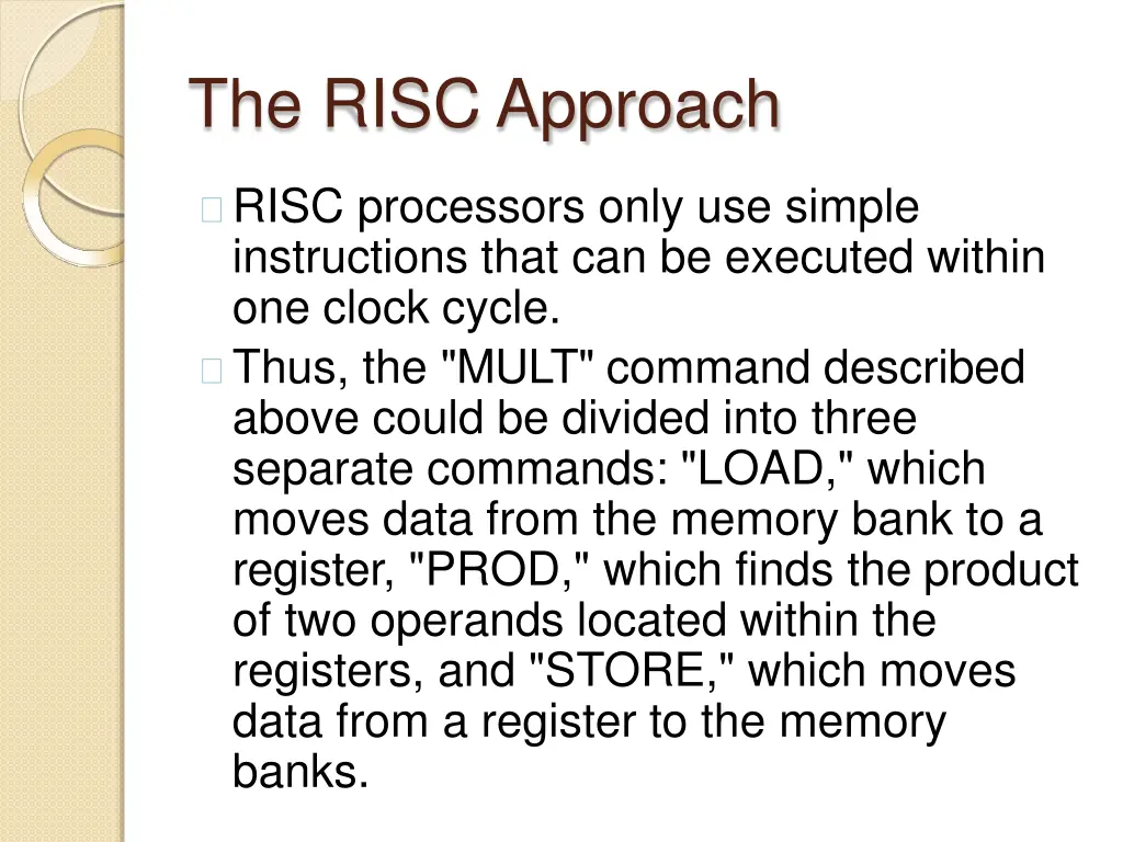 the risc approach