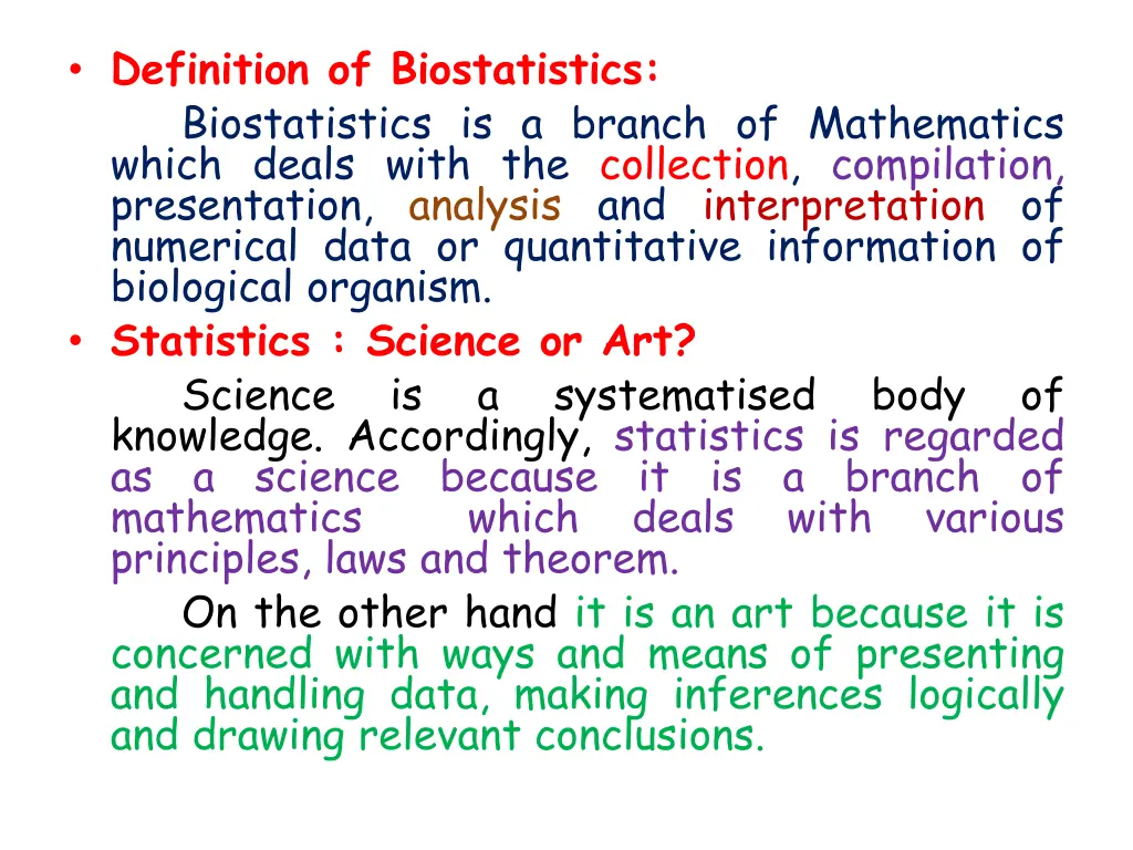 definition of biostatistics biostatistics