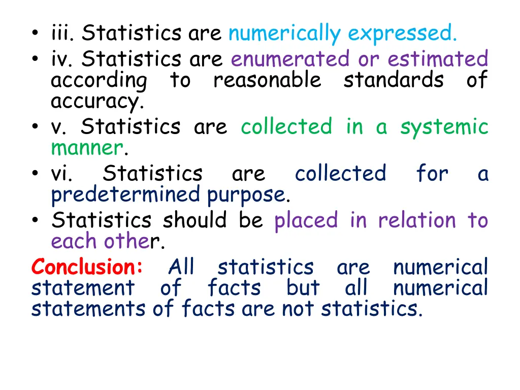 iii statistics are numerically expressed